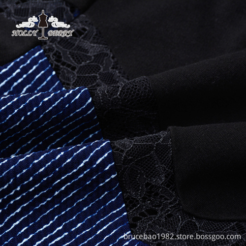 New Design Unlined Navy Regular Blouse
